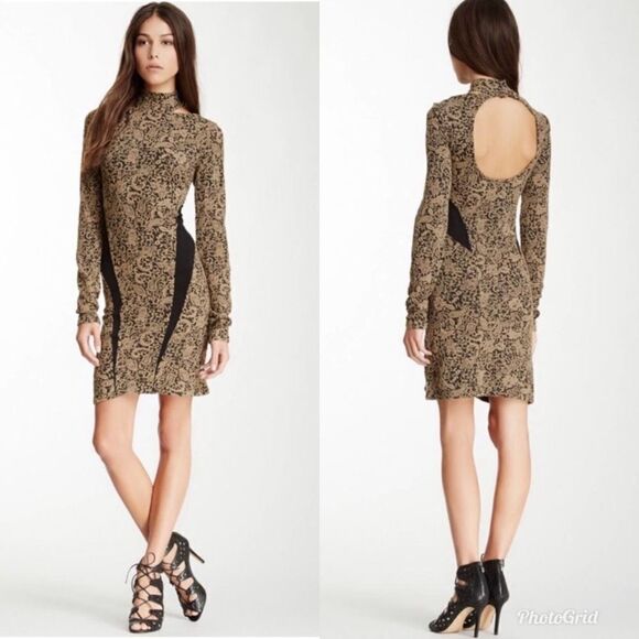 Revolve Free People Night Play Ginger Jacquard Tunic Open Back Club Mini Dress - Picture 1 of 9